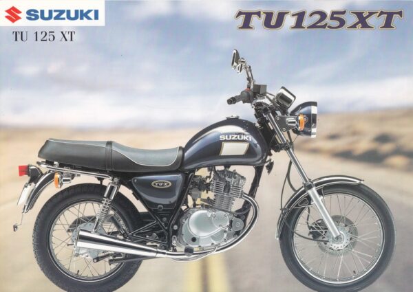 SUZUKI TU 125 XT + Prospekt flyer + 1 Blatt / 2 Seiten + aus 12/1998