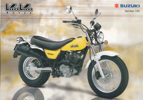SUZUKI RV 125 / VanVan 125 + Prospekt flyer + 1 Blatt / 2 Seiten + 12/2002