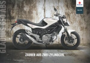SUZUKI Gladius 650 ABS + Prospekt brochure + 4 Seiten + aus 1/2012