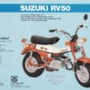 SUZUKI RV 50 / RV 90 + Prospekt flyer + 1 Blatt / 2 Seiten