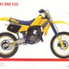 SUZUKI RM 125 + Prospekt flyer + 1 Blatt / 2 Seiten