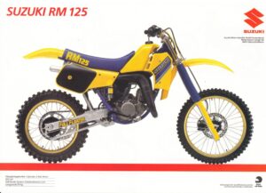 SUZUKI RM 125 + Prospekt flyer + 1 Blatt / 2 Seiten