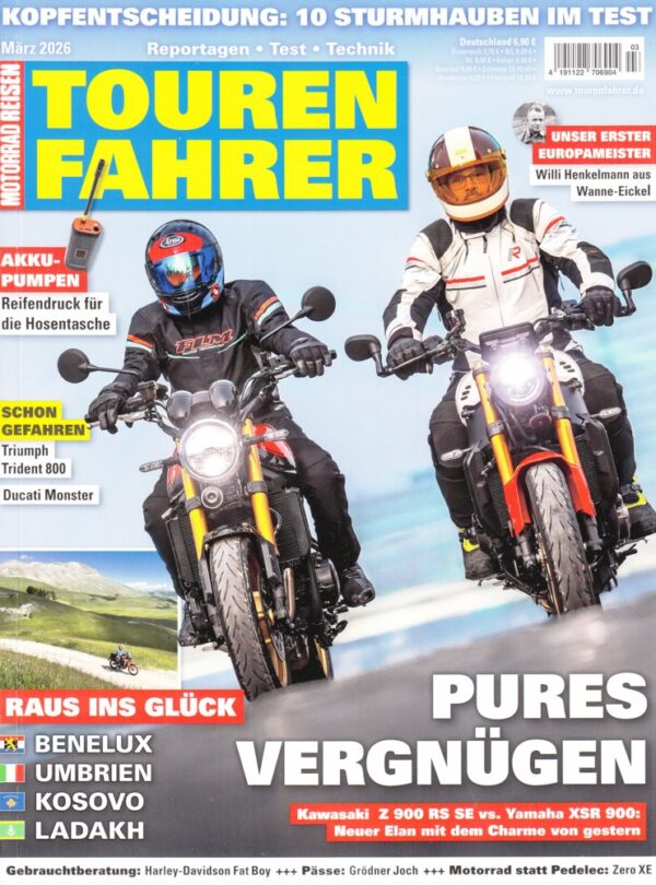 Tourenfahrer 3/2026 – Kawasaki Z 900 RS SE vs. Yamaha XSR 900