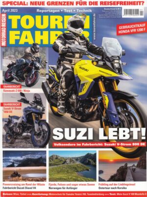 Tourenfahrer 4/2023 – Suzuki V-Strom 800 DE / 1050 DE; Ducati Diavel V4