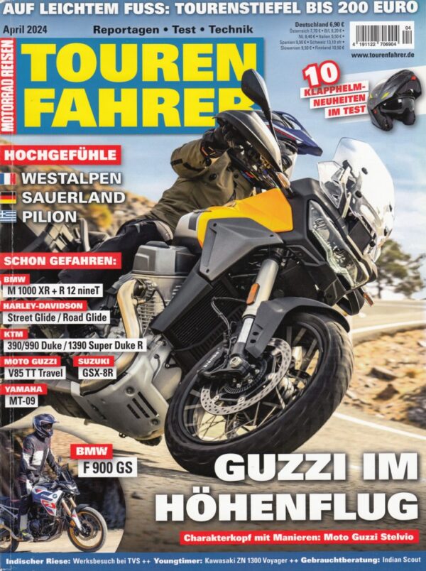 04 Tourenfahrer 4/2024 – Moto Guzzi Stelvio; BMW F 900 GS