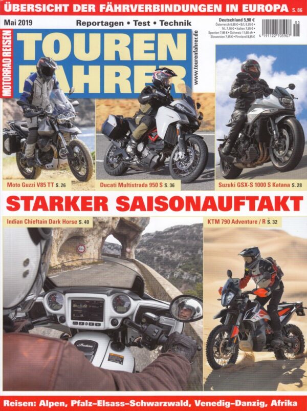 Tourenfahrer 5/2019 – Moto Guzzi V85 TT; Ducati Multistrada 950 S