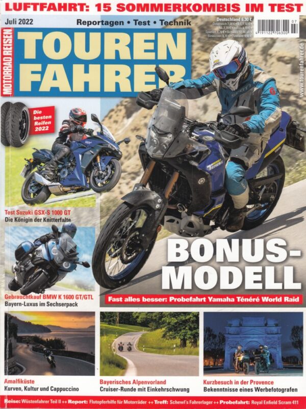 Tourenfahrer 7/2022 – Suzuki GSX-S 1000 GT; Yamaha Ténéré 700