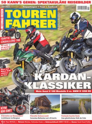Tourenfahrer 7/2023 – Moto Guzzi V 100 Mandello S vs. BMW R 1250 RS