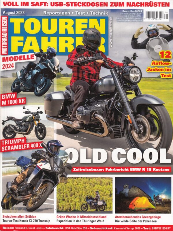 08 Tourenfahrer 8/2023 – BMW R 18 Roctane; Honda XL 750 Transalp