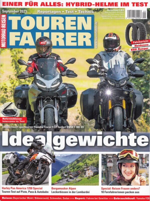 09 Tourenfahrer 9/2021 – Yamaha Tracer 9 GT vs. BMW F 900 XR