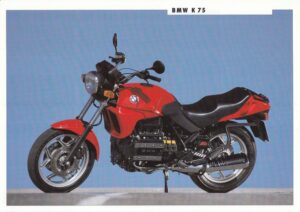 BMW K 75 + Prospekt flyer + 1 Blatt / 2 Seiten