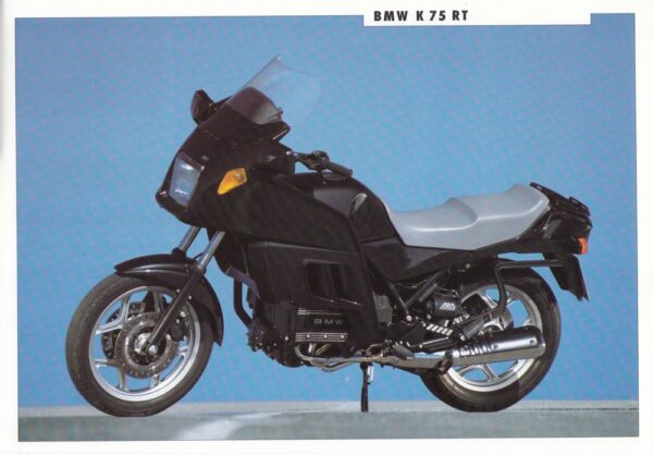 1 BMW K 75 RT + Prospekt flyer + 1 Blatt / 2 Seiten