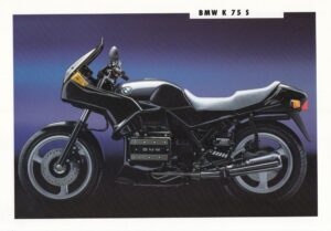 BMW K 75 S + Prospekt flyer + 1 Blatt / 2 Seiten