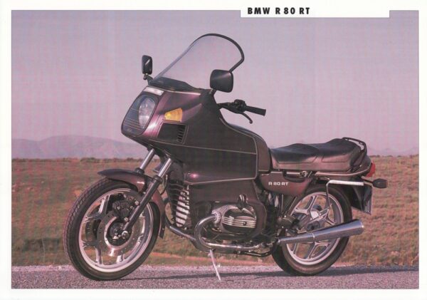 BMW R 80 RT + Prospekt flyer + 1 Blatt / 2 Seiten