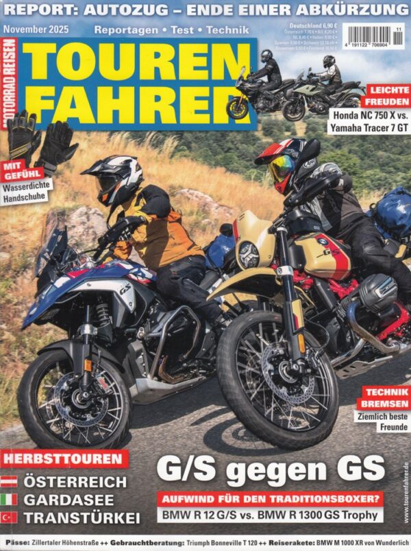Tourenfahrer 11/2025 – BMW R 12 G/S vs. BMW R 1300 GS Trophy