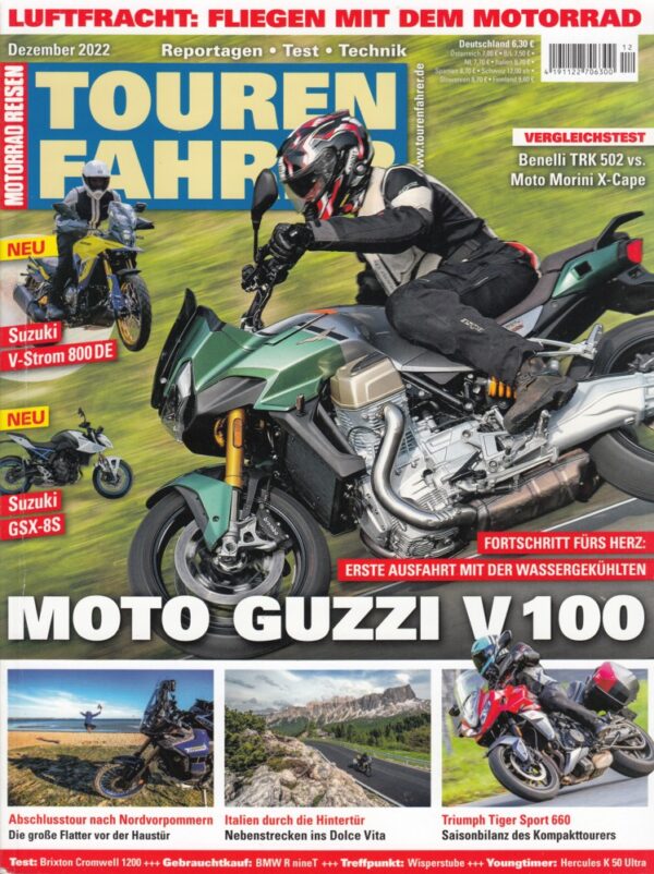 12 Tourenfahrer 12/2022 – Moto Guzzi V 100; Triumph Tiger Sport 660