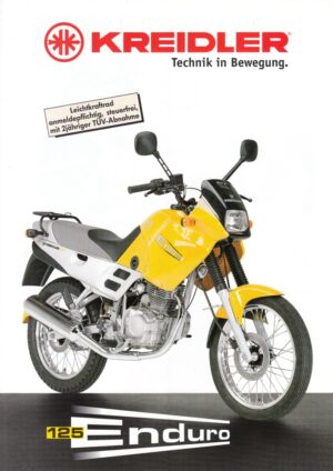 KREIDLER Enduro 125 + Prospekt brochure + 1 Blatt / 2 Seiten + aus 1999?