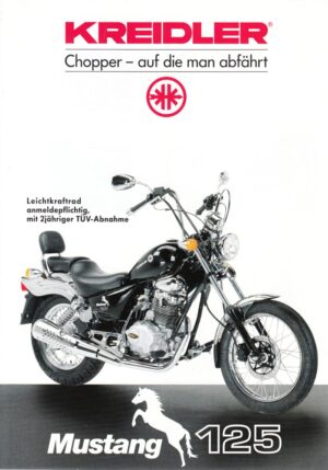 KREIDLER Mustang 125 + Prospekt flyer + 1 Blatt / 2 Seiten + aus 1998?