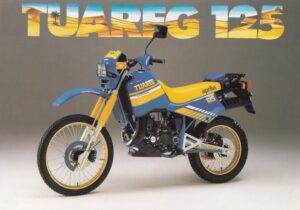 125_2 1988 vielleicht APRILIA Tuareg 125 + Prospekt flyer + 1 Blatt / 2 Seiten