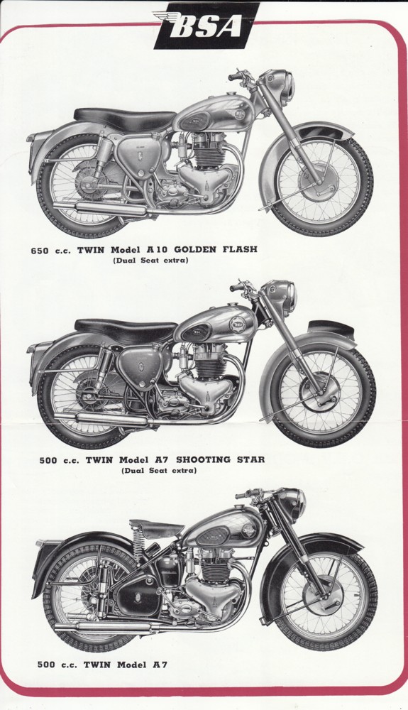 BSA Programm + PROSPEKT brochure + 12 Seiten + aus 1963?