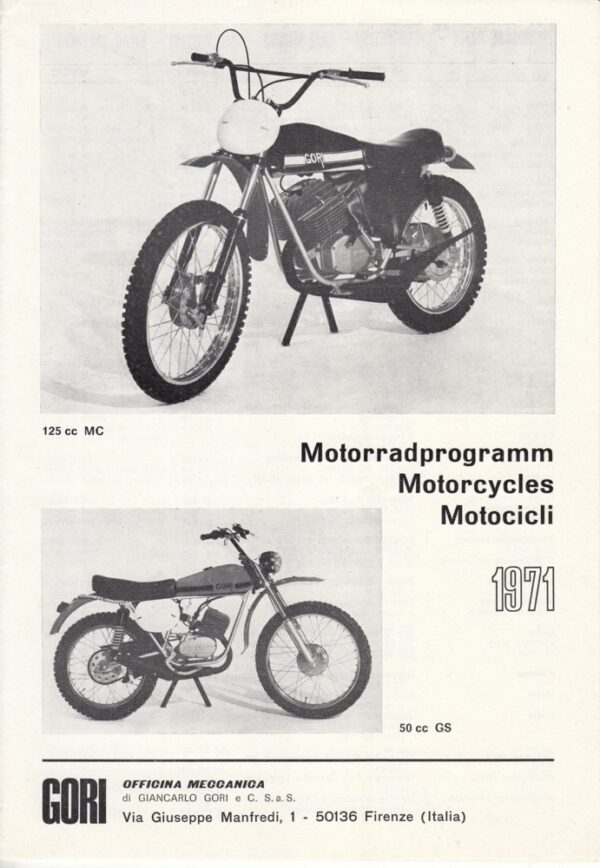 GORI + Motorradprogramm 1971 + Prospekt brochure + 4 Seiten