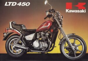 KAWASAKI LTD 450 + Prospekt brochure + 4 Seiten + aus 1985?