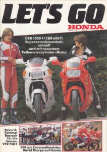 Titelseite: HONDA, LET'S GO + die Hauszeitschrift 2/1986+ 28 Seiten