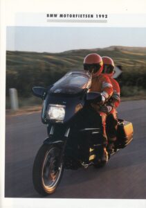 Titelseite: BMW, Motorräder Modelljahr 1992 + Prospekt brochure POSTER + 16 Seiten
