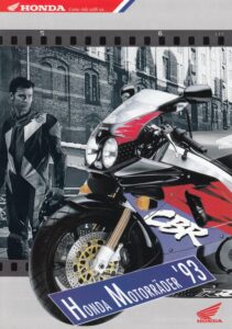 Titelseite: HONDA, Motorrad-Programm 1993 + Prospekt brochure + 12 Seiten