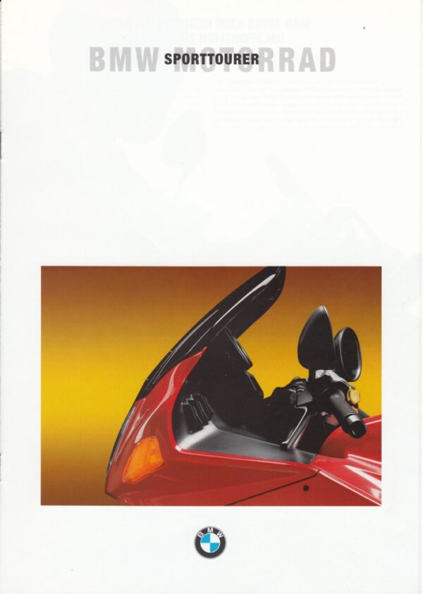 BMW, Motorräder Modelljahr 1994 Sporttourer + Prospekt + 8 Seiten