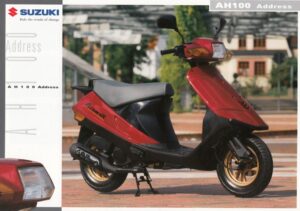 SUZUKI AH 100 Address + Prospekt flyer + 1 Blatt / 2 Seiten + aus 10/1994
