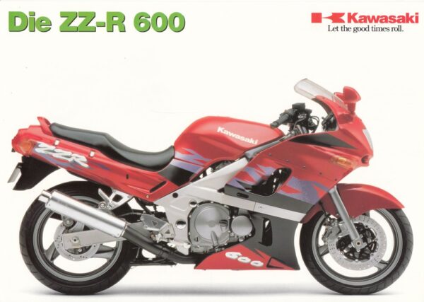 KAWASAKI ZZ-R 600 + Prospekt flyer + 1 Blatt / 2 Seiten + aus 10/1994
