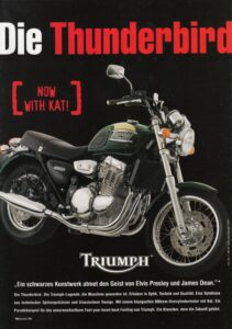 Titelseite: TRIUMPH Thunderbird + Prospekt flyer + 1 Blatt / 2 Seiten + aus 1995?