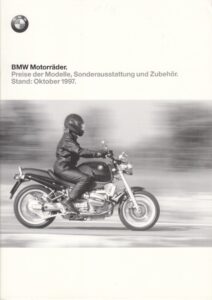 Titelseite: BMW, Motorräder Modelljahr 1997, Preise Sonderausstattung Zubehör + 28 S.