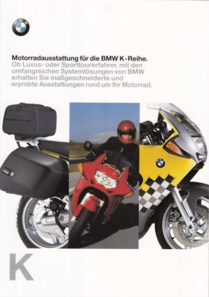 BMW K-Reihe + Motorradausstattung + Prospekt brochure + 20 Seiten + 1/1998