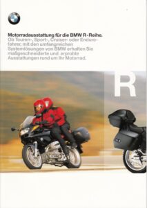 Titelseite: BMW R-Reihe, Ausstattung, Prospekt brochure + 28 Seiten + aus 12/1998