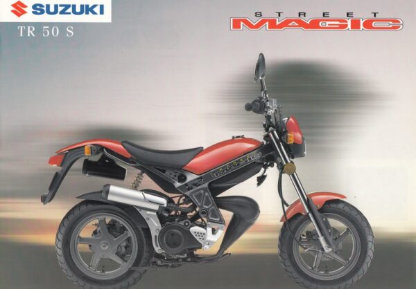 199812 SUZUKI TR 50 S / Street Magic + Prospekt flyer + 1 Blatt / 2 Seiten + 12/98