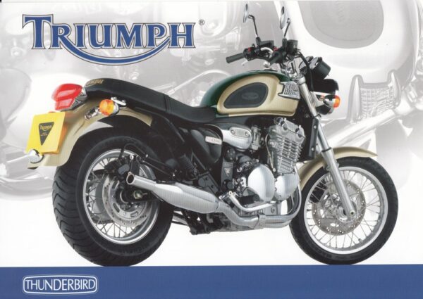 1999 TRIUMPH Thunderbird + Prospekt flyer + 1 Blatt / 2 Seiten + aus 1999