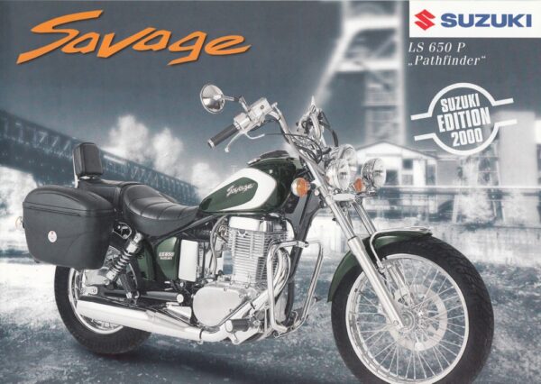 SUZUKI LS 650 Savage + Prospekt flyer + 1 Blatt / 2 Seiten + aus 12/1999