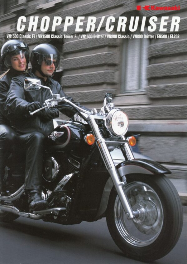 199912 Chopper Cruiser KAWASAKI VN 1500 / VN 800 / EN500 / EL252 + Prospekt + 12 Seiten + aus 12/1999