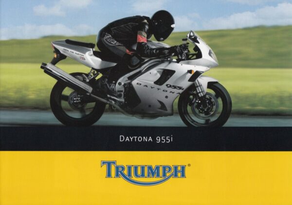 TRIUMPH Daytona 955i + Prospekt brochure + 4 Seiten + aus 2001