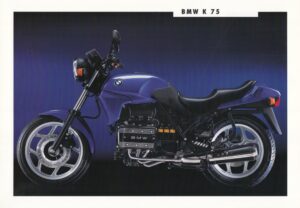 BMW K 75 + Prospekt flyer + 1 Blatt / 2 Seiten 2