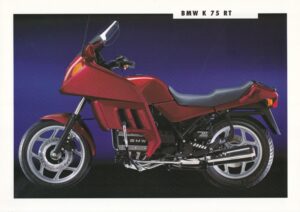 BMW K 75 RT + Prospekt flyer + 1 Blatt / 2 Seiten