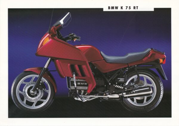 BMW K 75 RT + Prospekt flyer + 1 Blatt / 2 Seiten
