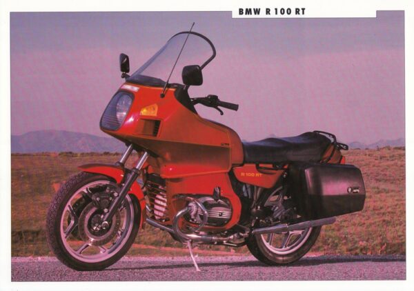 2 BMW R 100 RT + Prospekt flyer + 1 Blatt / 2 Seiten