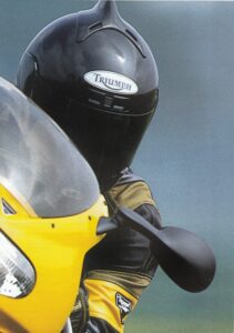 Titelseite: TRIUMPH + Motorräder 2000 + Falt-Prospekt catalogue + 16 Seiten