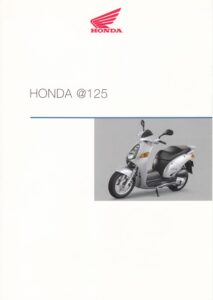 Titelseite: HONDA @ 125 + PROSPEKT brochure + 4 Seiten + aus 6/2000