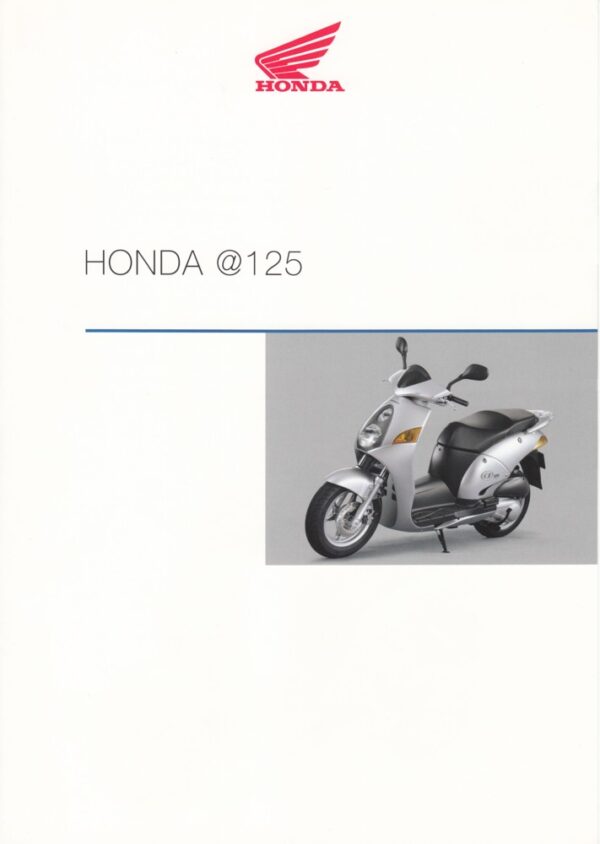 200006 HONDA @ 125 + PROSPEKT brochure + 4 Seiten + aus 6/2000
