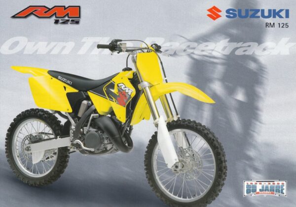 SUZUKI RM 125 + Prospekt flyer + 1 Blatt / 2 Seiten + aus 12/2000