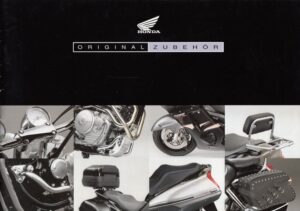Titelseite: HONDA, Original Zubehör Motorräder + Prospekt brochure + 28 Seiten